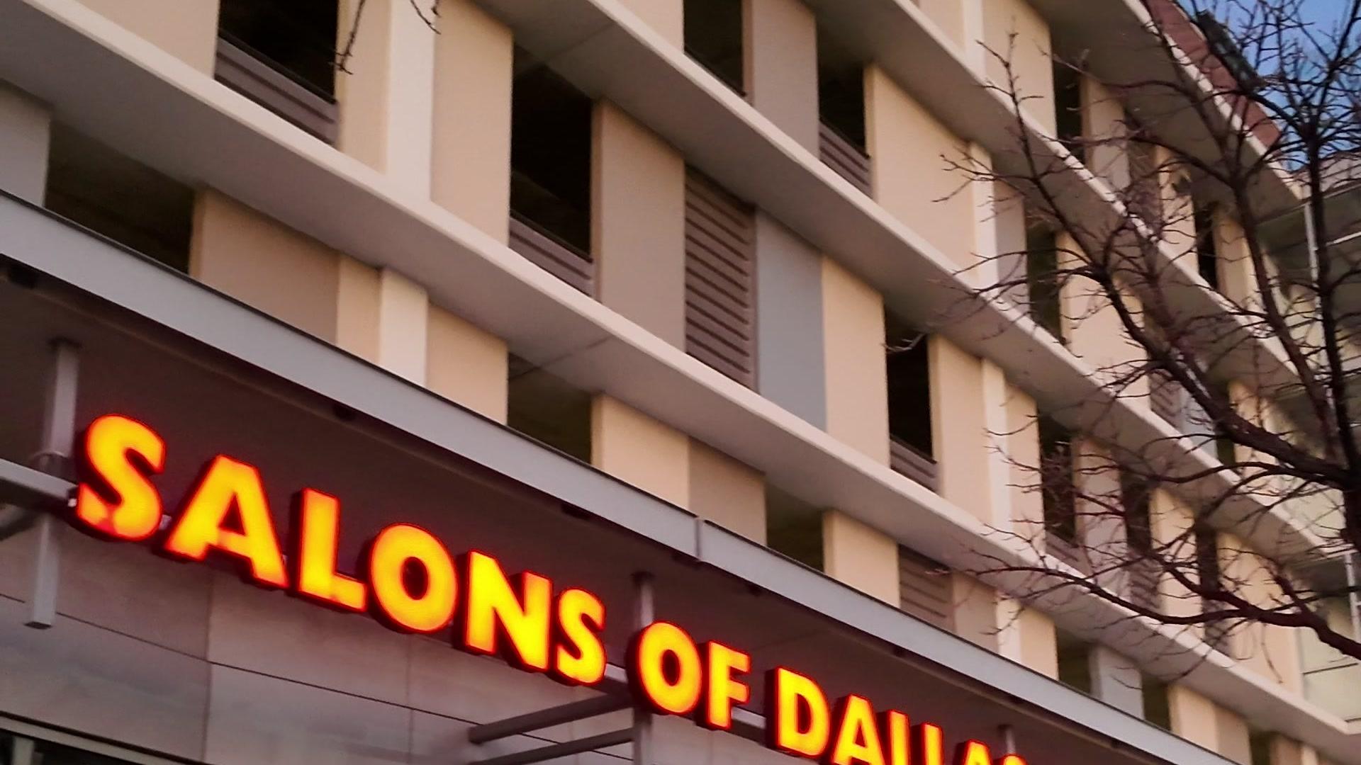 Wide view of building exterior and entrance