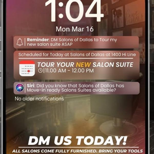 DM Us Today — Tour your new salon suite at Salons of Dallas
